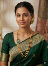 Exquisite 22k Gold Moggapu Necklace – Real Uncut Diamonds & Natural Emeralds