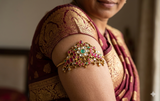 Exquisite Antique 22K Gold Vanki (Baajuband) with Rubies, Emeralds, and Uncut Diamonds