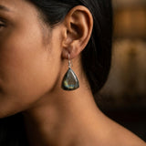 Mystic Labradorite Silver Earrings