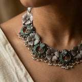 Floral Mandala Collar Necklace