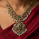 Heritage Peacock Nakshi Long Necklace