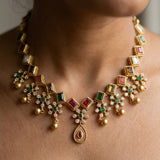 &nbsp;The Regal Geometric Multi-Stone necklace&nbsp;