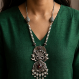 Silver Artisan Statement Necklace
