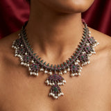 Regal Floral-Burst Statement Necklace
