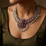 Artisanal Silver Statement Necklace