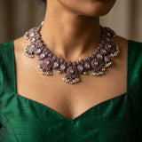 Vintage&nbsp; Floral Guttapusalu Collar Necklace