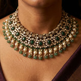 The Regal Verdant Crystal Statement Choker