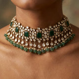 The Regal Emerald Polki Choker