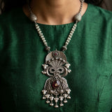 Silver Artisan Statement Necklace