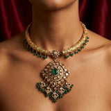 The Regal Emerald Solitaire necklace&nbsp;