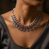Classic Mango-Motif Silver Necklace