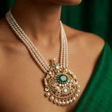 The Regal Emerald Floral Haram