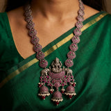 Divine Lakshmi Temple Motif Long Necklace
