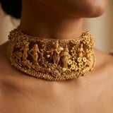 Divine Krishna-Leela Temple Choker Necklace