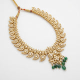 Exquisite 22K Gold Manga Malai Necklace with Uncut Syndicate Polki Diamonds