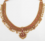 Regal 22k Gold Thalaisaman (Matha Patti) with Real Rubies & Uncut Diamonds