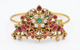 Exquisite Antique 22K Gold Vanki (Baajuband) with Rubies, Emeralds, and Uncut Diamonds