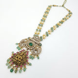 Traditional Antique Lakshmi Temple Pendant Haram Necklace