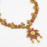Traditional Floral Peacock Necklace