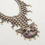 &nbsp;Antique Royal Mysore Maharaja Motif&nbsp; Statement Necklace