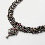 Multi-Color Navratna-Style Pendant Necklace
