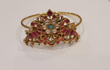 Exquisite Antique 22K Gold Vanki (Baajuband) with Rubies, Emeralds, and Uncut Diamonds