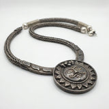 Silver Surya (Sun God) Statement Necklace