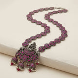 Divine Lakshmi Temple Motif Long Necklace