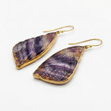 Ethereal Fluorite Wing Silver Earrings