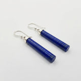Midnight Column Lapis Lazuli Silver Drops
