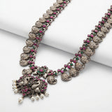 Regal Bird Motif Long Necklace