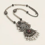 Silver Artisan Statement Necklace