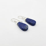 Midnight Teardrop Lapis Lazuli Silver Earrings