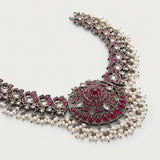 Artisanal Silver Statement Necklace
