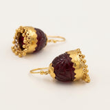 Handcrafted Deep Wine Glass  Pure Silver Jhumkis