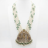 Antique Temple-Inspired Ram Parivar Pearl Necklace