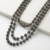 Exquisite Multi-Layered Silver Bead Statement Necklace